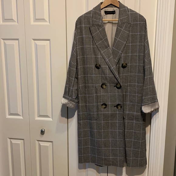 ZARA Plaid Coat - Picture 2 of 2